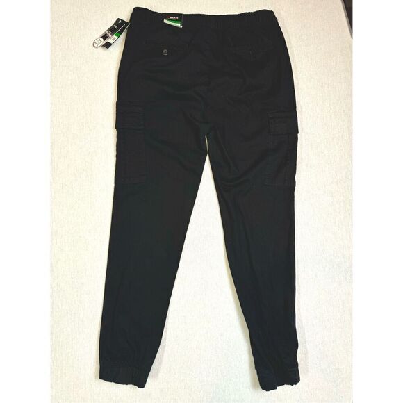 Galaxy Men's Black Cargo Pants- Cargo Joggers Black Size Small - Picture 7 of 8